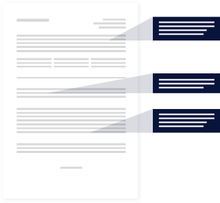 Resume with sections magnified