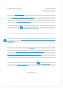 Resume with phrases highlighted